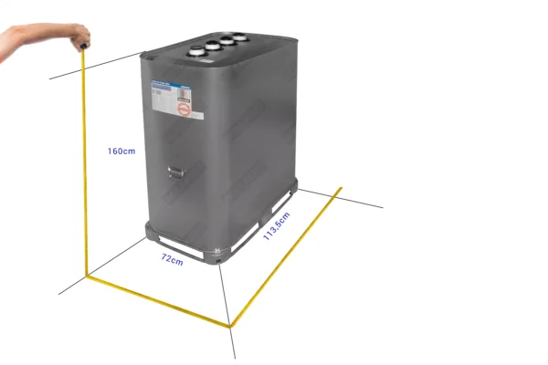 Cuve à mazout GALVA 2 x 1000L (=2000L) - jumelage largeur 3