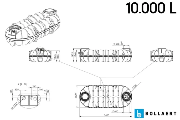 Fosse septique basse - 10.000 litres 2